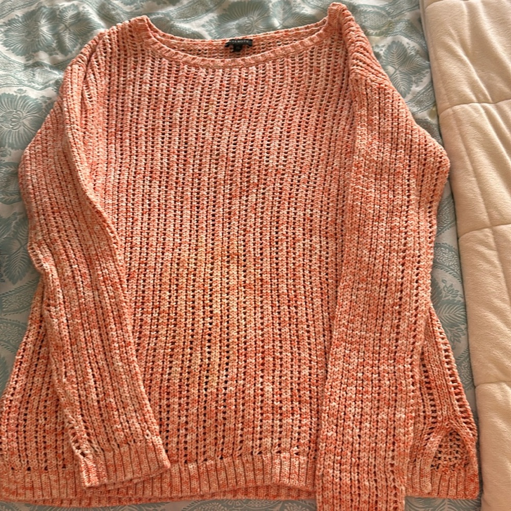 Cotton knit pullover sweater